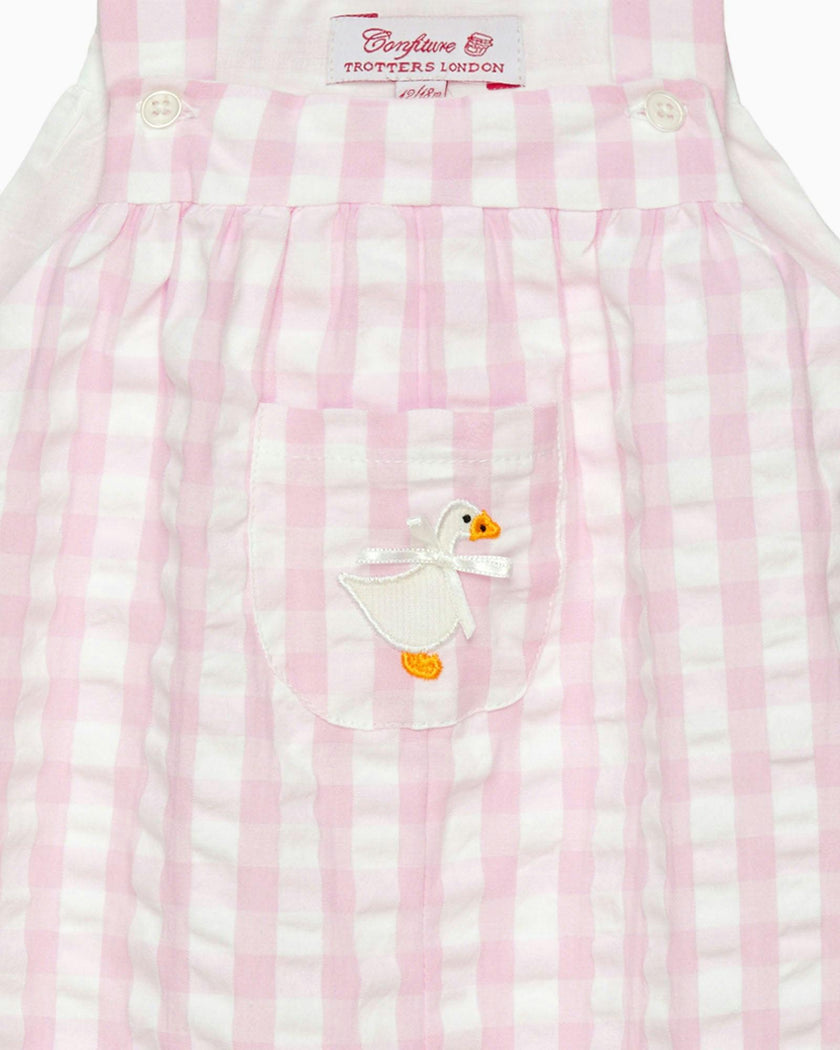 Baby Duck Gingham Dungarees