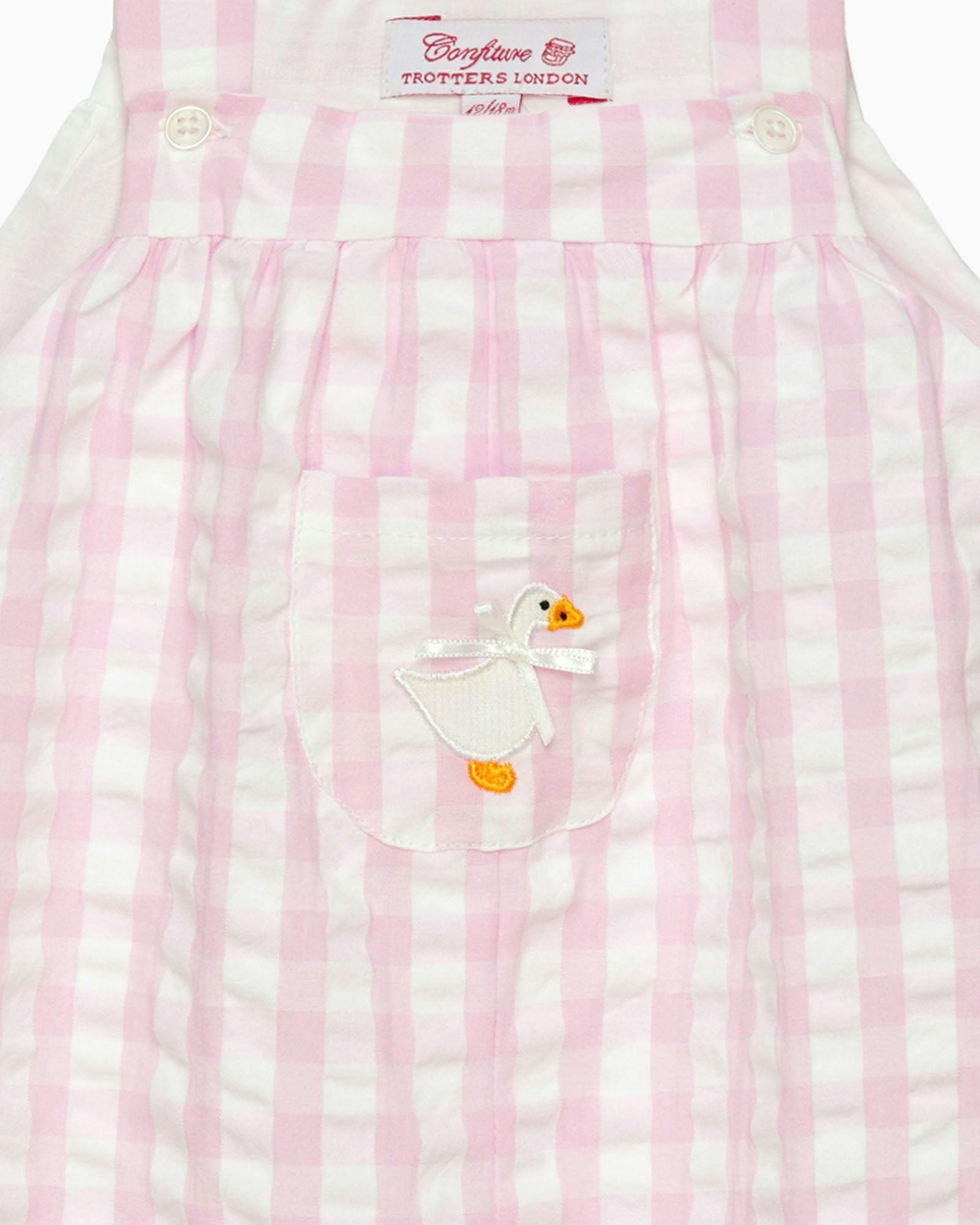 Baby Duck Gingham Dungarees