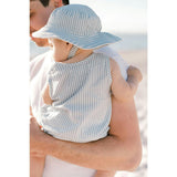 Seersucker Bucket Hat, Blue