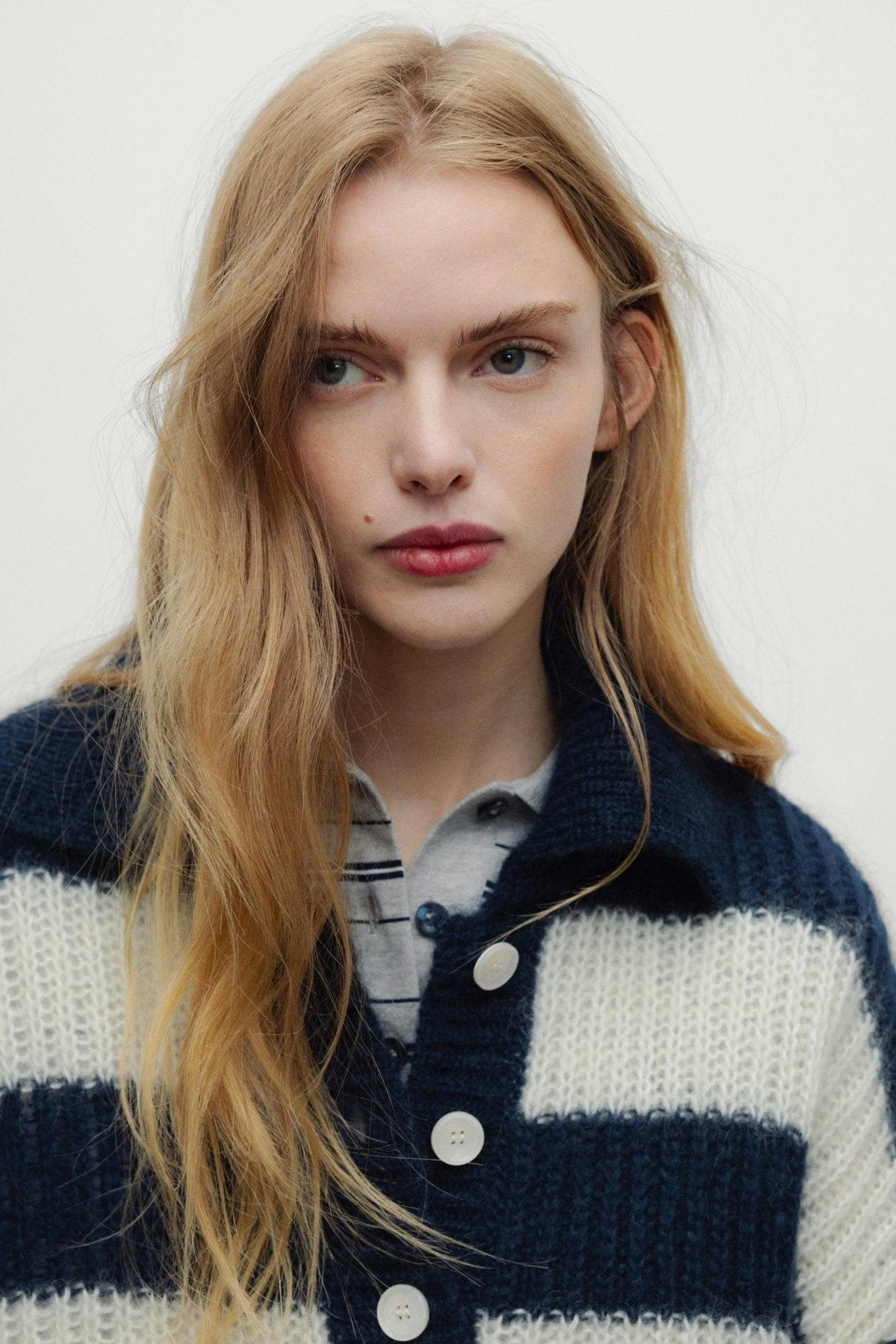 Ellie Woman Polo Black Iris Stripe