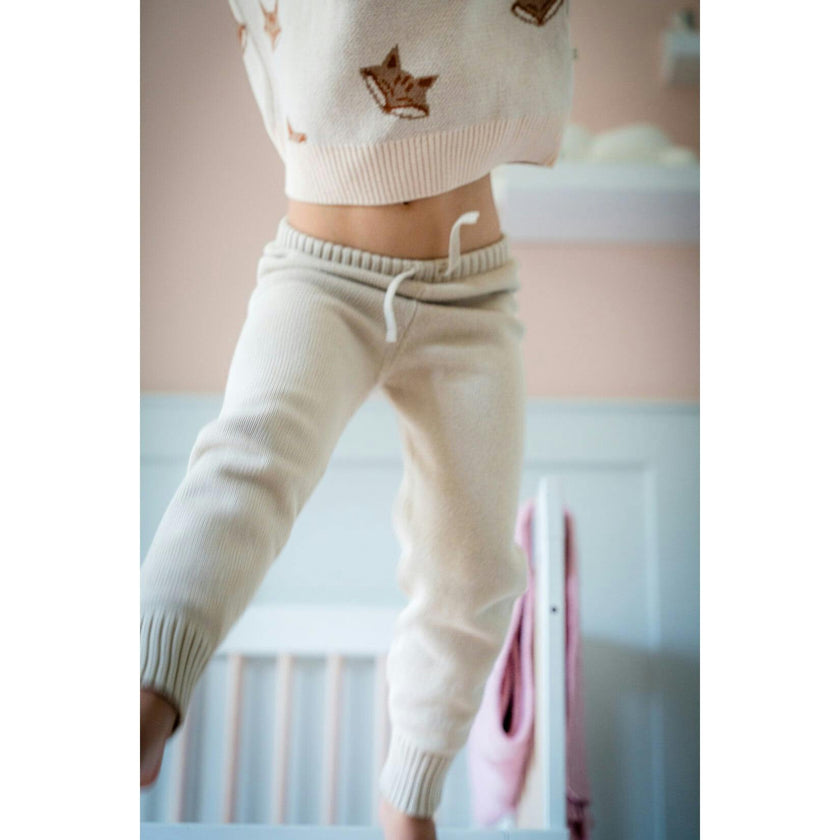 Pima Cotton Knit Jogger in Mocha