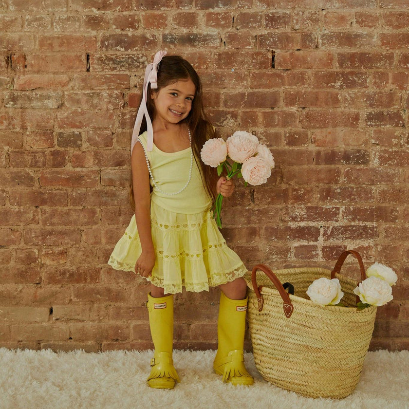 Harlow Pastel Yellow Heart Cut Out Tank