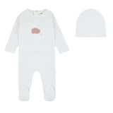 Fuzzy Sheep Footie And Beanie