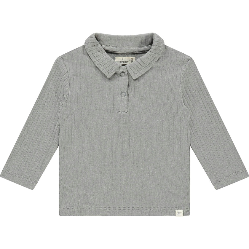 Ribbed Polo Long Sleeve