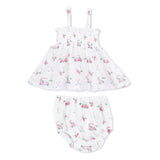 Baby Golf Carts Pink - Smocked Top with Bloomer