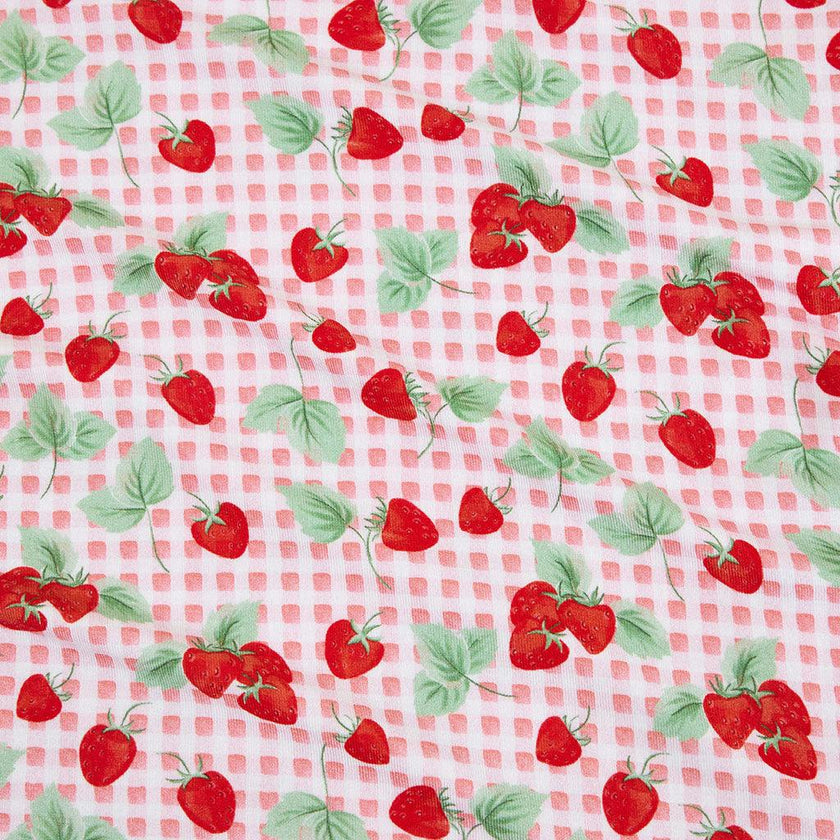 Sweet Strawberries Classic Pajama Short Set