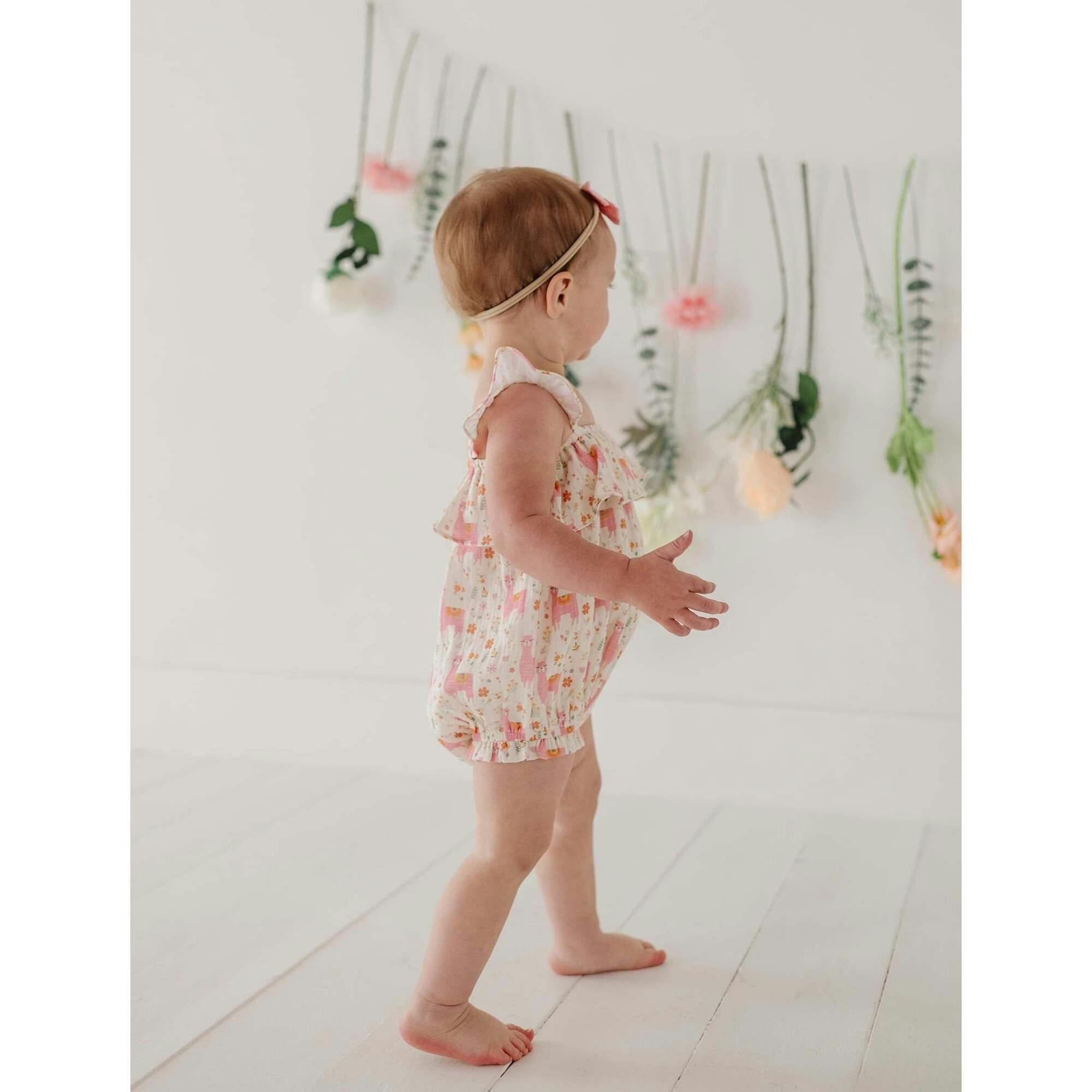 Baby Girl Gauze Bubble Romper