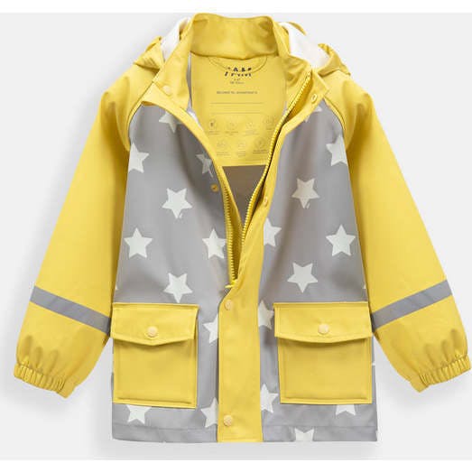 Stars Print Rain Hooded Jacket