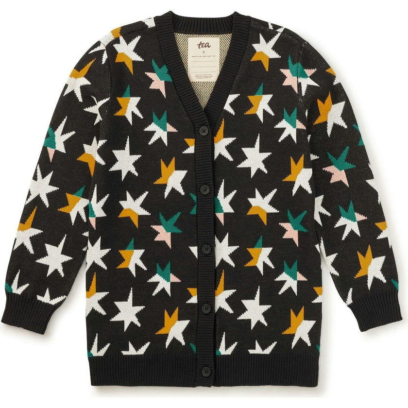 Long Iconic Stars Cardigan, Blue