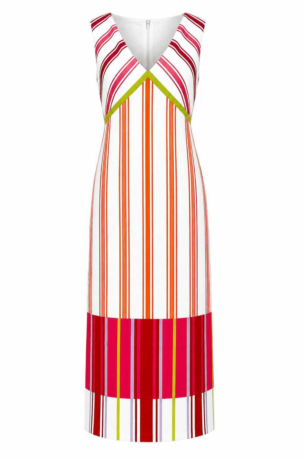 Delia Happy Stripes Midi Dress