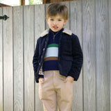 Navy Corduroy & Shearling Jacket