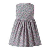 Scalloped Floral Button-Front Dress