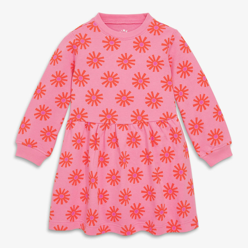 Kids easy sweatshirt dress in dandelions