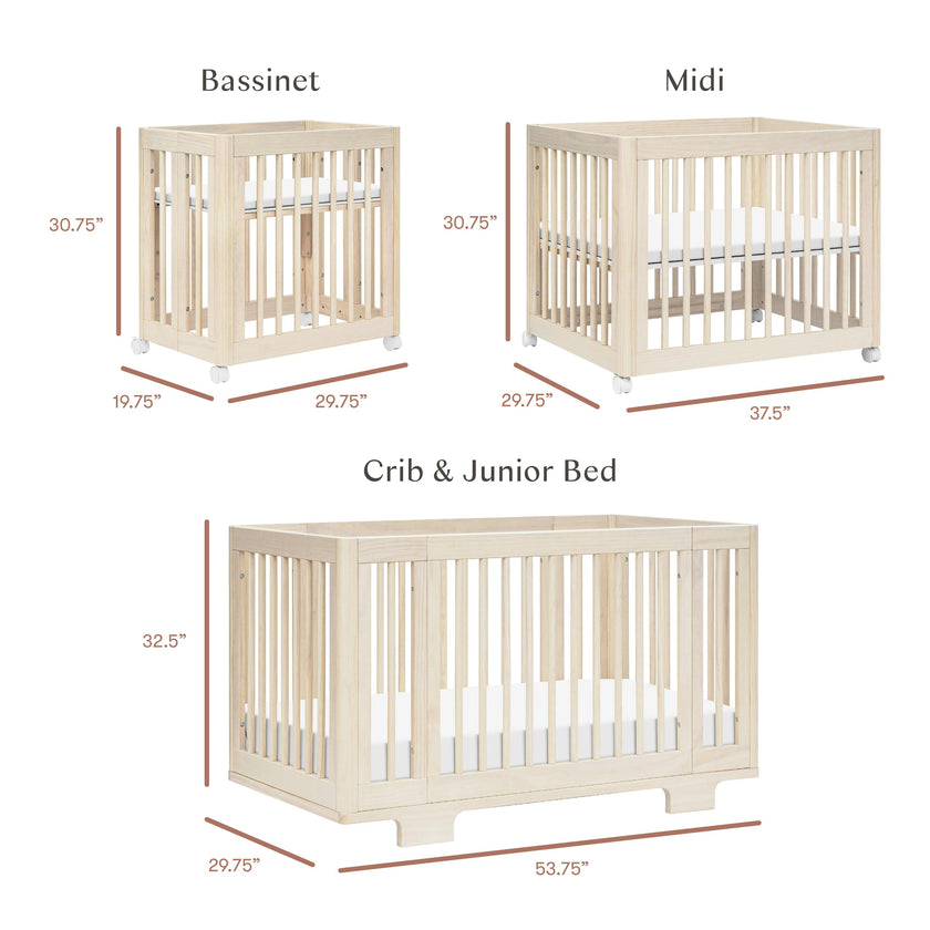 Yuzu 8-In-1 Convertible Crib With All-Stages Conversion Kits
