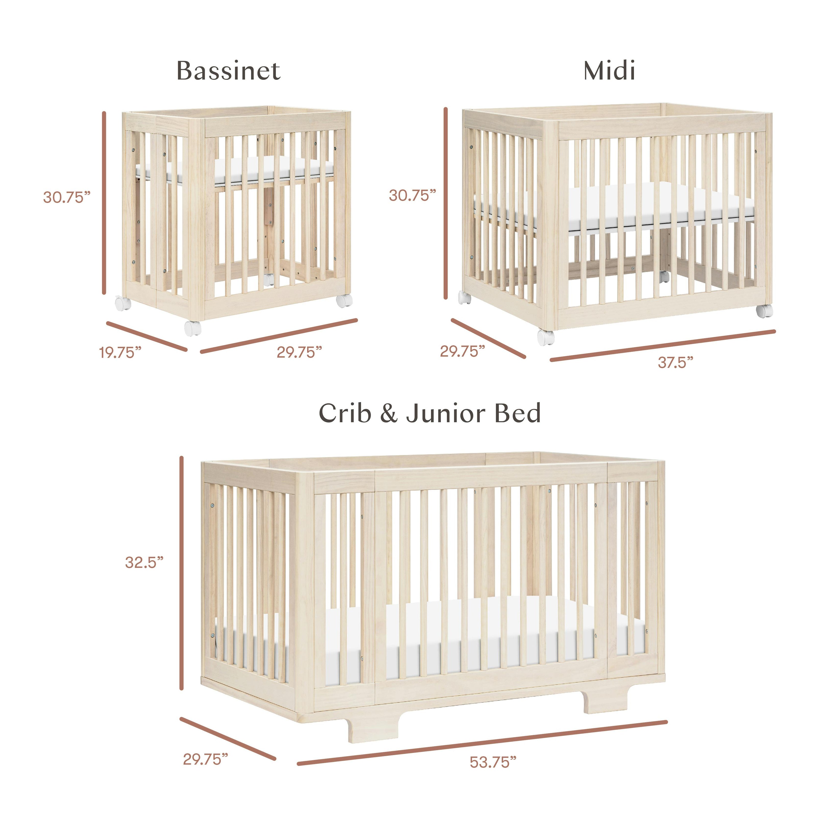 Yuzu 8-In-1 Convertible Crib With All-Stages Conversion Kits