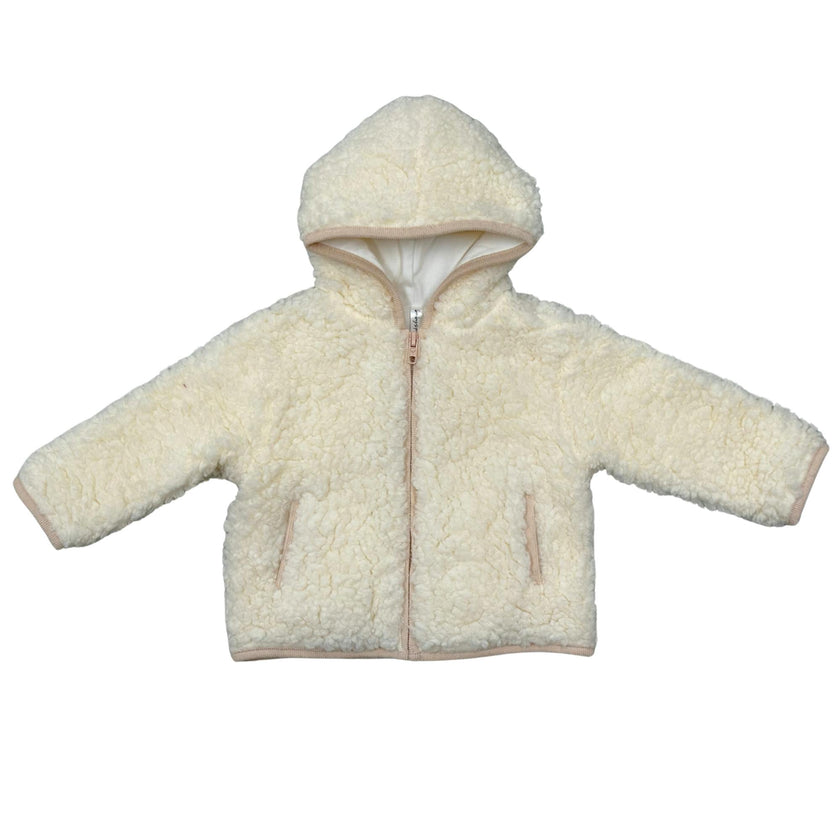 Boys Sherpa Jacket in Cream