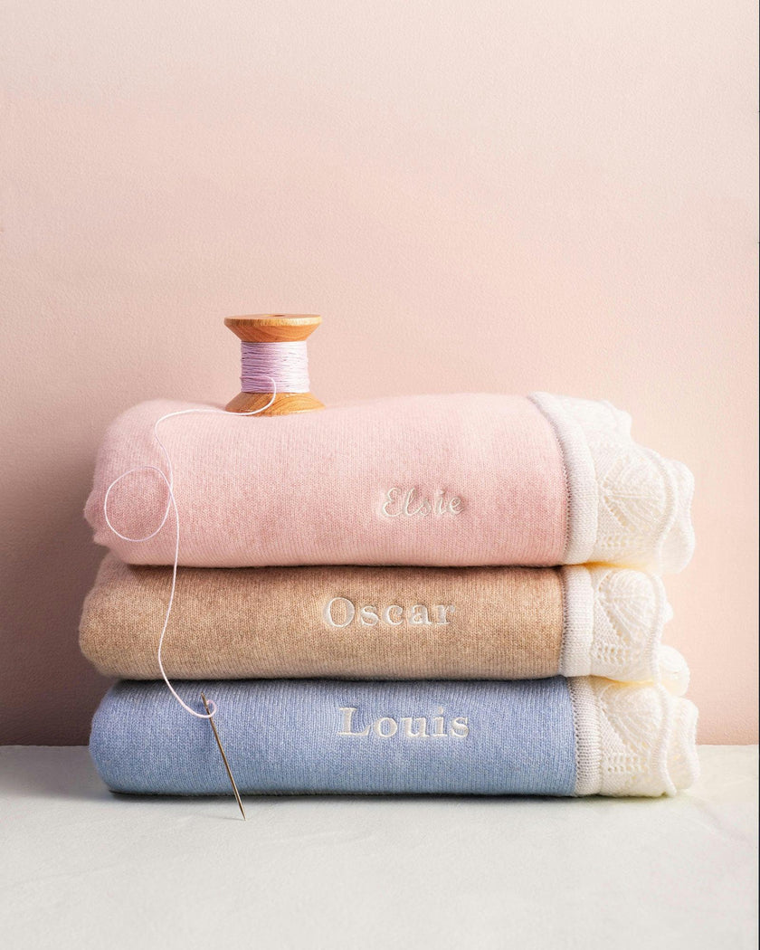 Cashmere Blanket in Blue