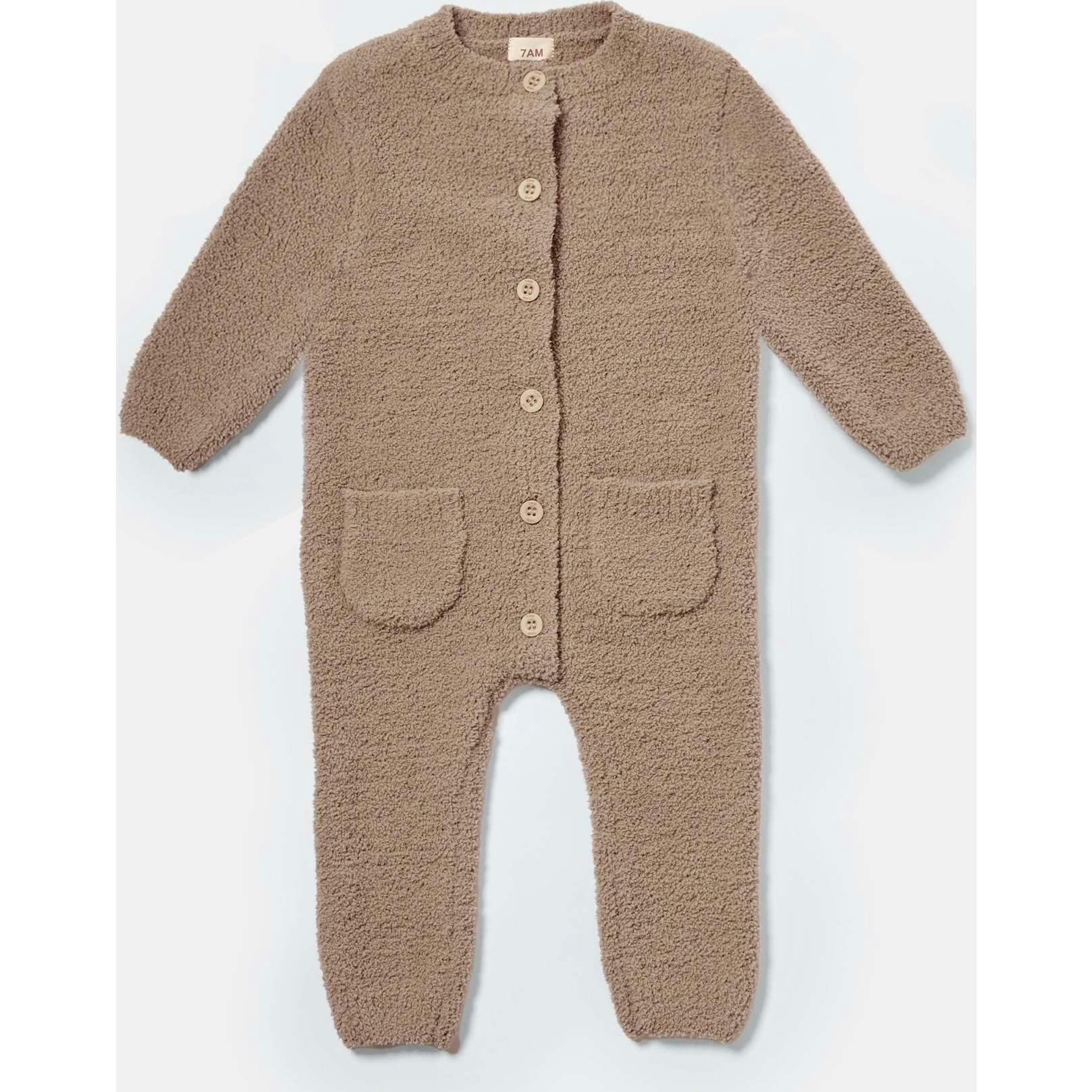 Fuzzy Long Sleeve Jumpsuit