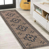 Korsa Geometric Medallion Machine-washable Area Rug