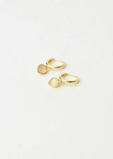 Opal Heart Earrings