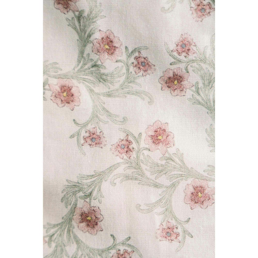 Lilac Vine Scroll Timeless Floral Ruffle Zipper Pouch