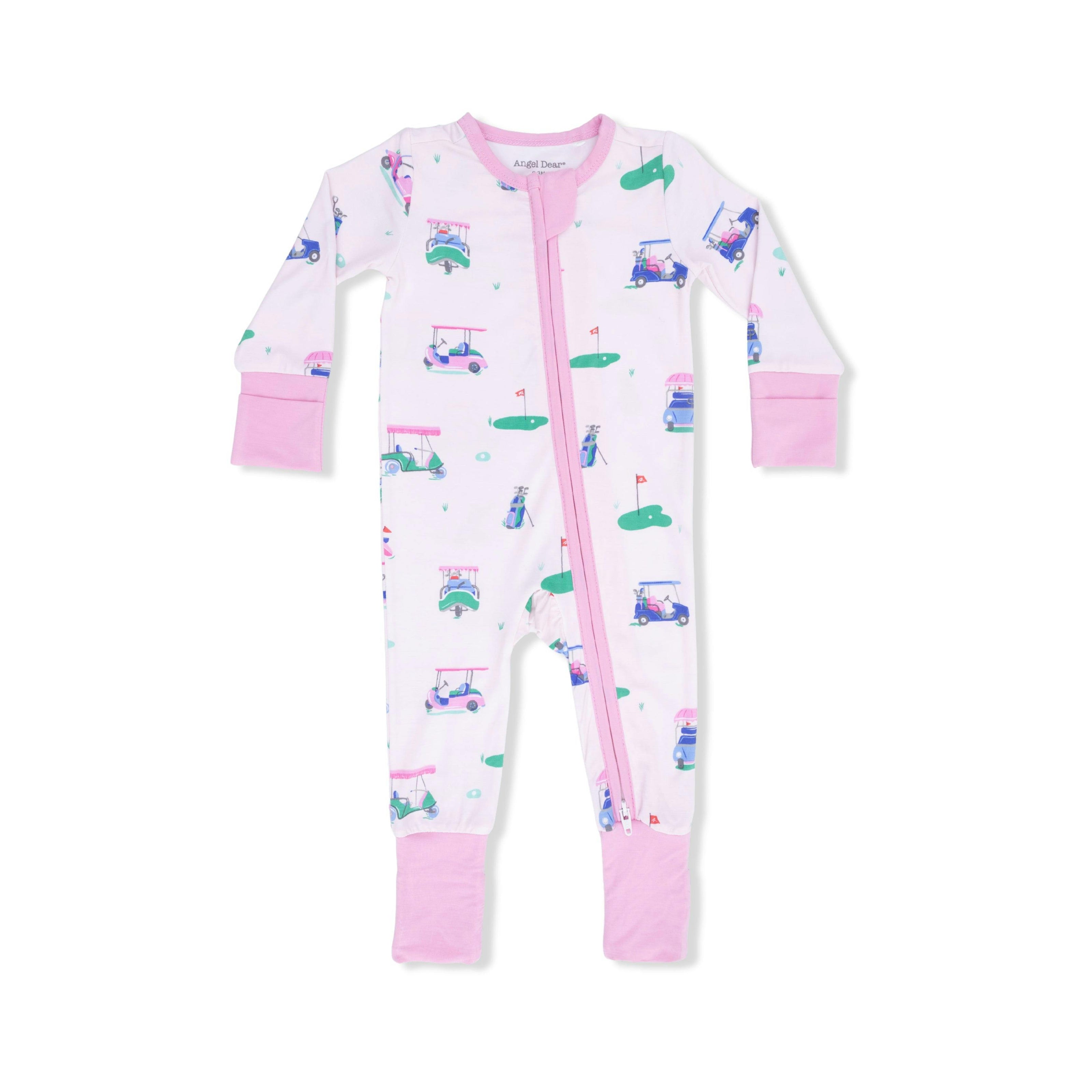 Vintage Golf Carts Pink - Convertible Romper