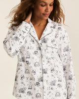 Women's Twill Pajama Set in Hallow's Eve Toile