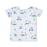 Dog Gone Golf - Blue - Short Sleeve Loungewear Set