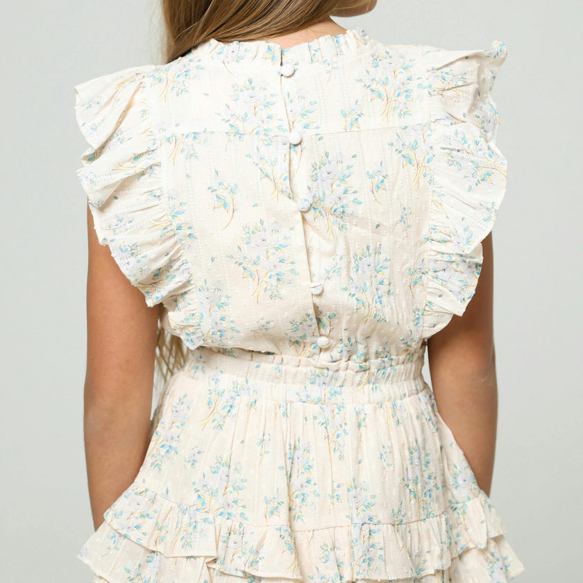 Gustavia dress in Blue Roses
