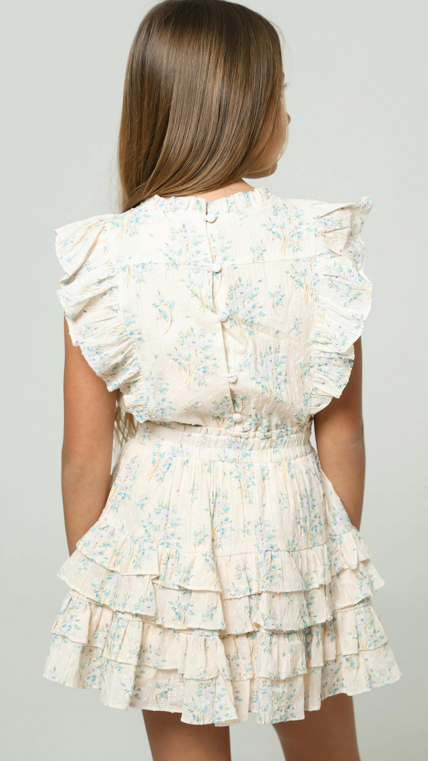 Gustavia dress in Blue Roses