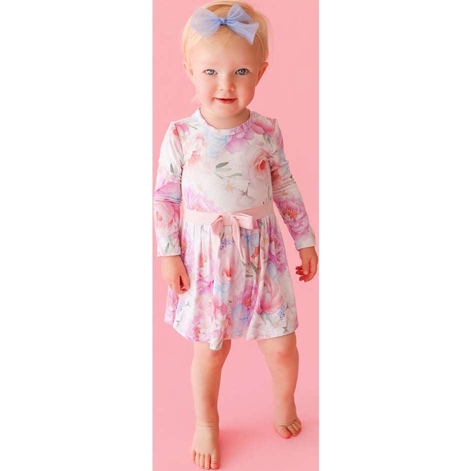Dominique Bow Twirl Bodysuit Dress