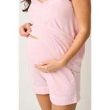 Women's Pima Maternity Shorts in Periwinkle