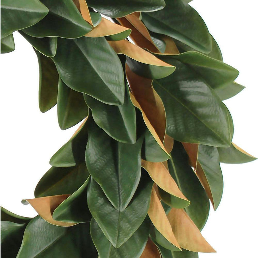 30" Faux Green Magnolia Leaf Wreath
