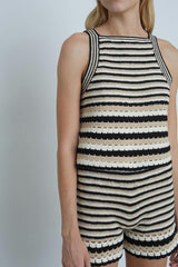 LARA STRIPE CROCHET SHORT | Two Left!