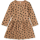 Long Sleeve Skirted Dress, Brown
