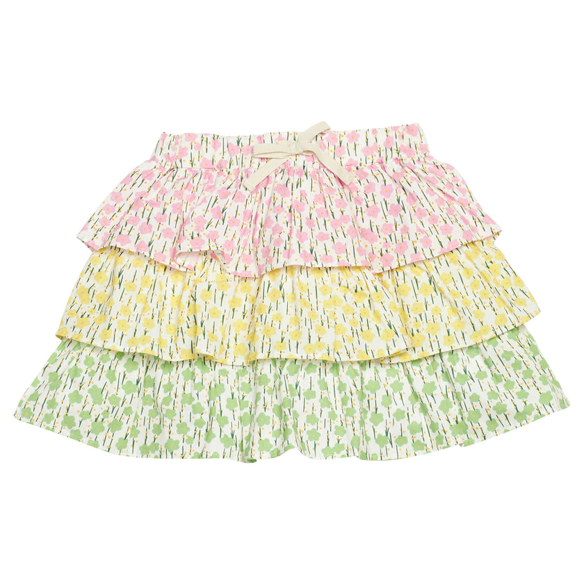 Multi Tiered Skort - Darien Daisies