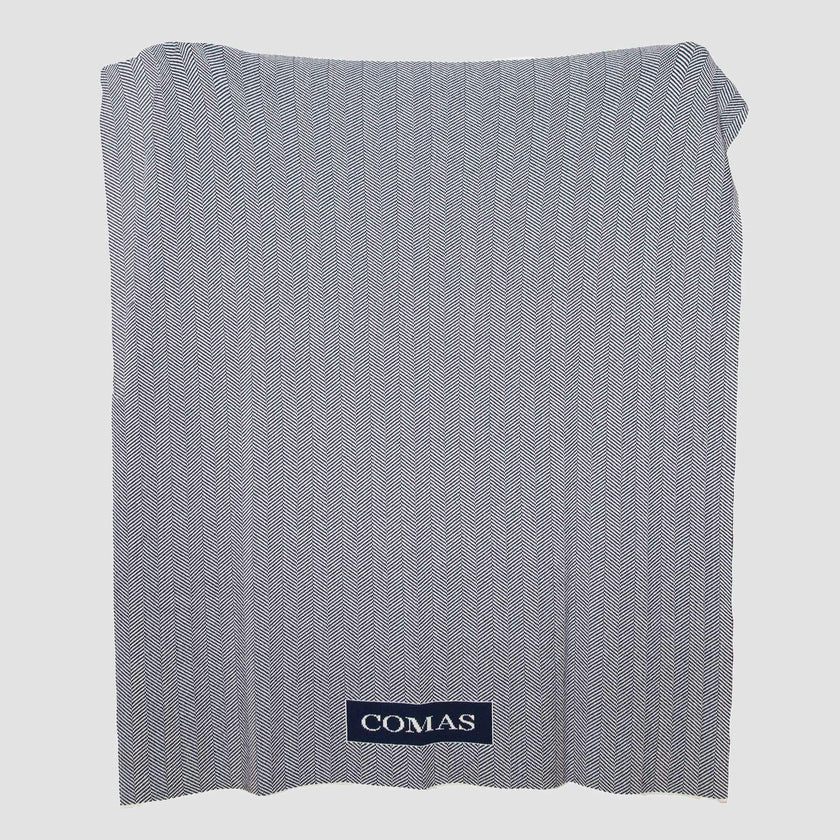 Custom Personalized Sustainable Knit Throw Blanket - Herringbone Name