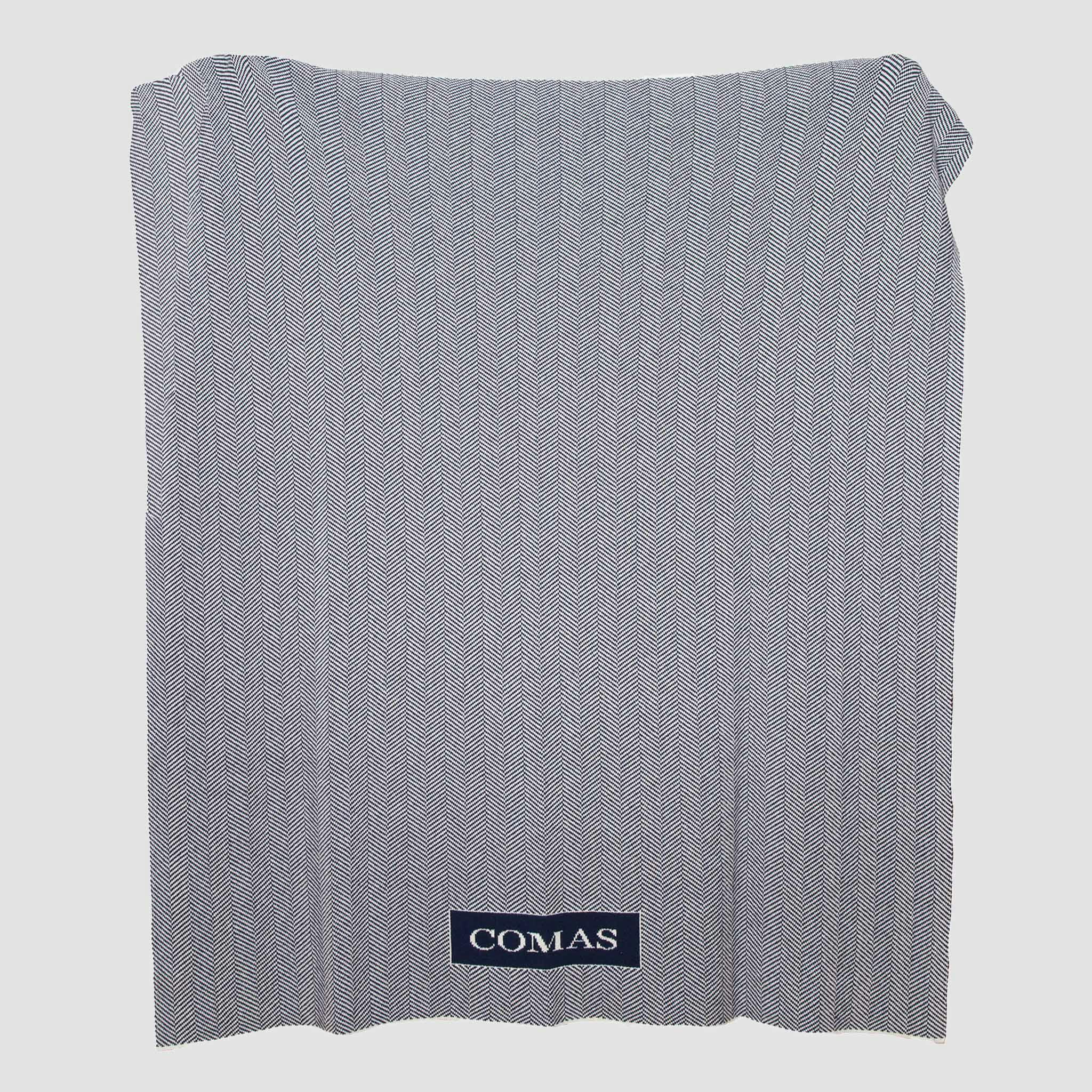 Custom Personalized Sustainable Knit Throw Blanket - Herringbone Name