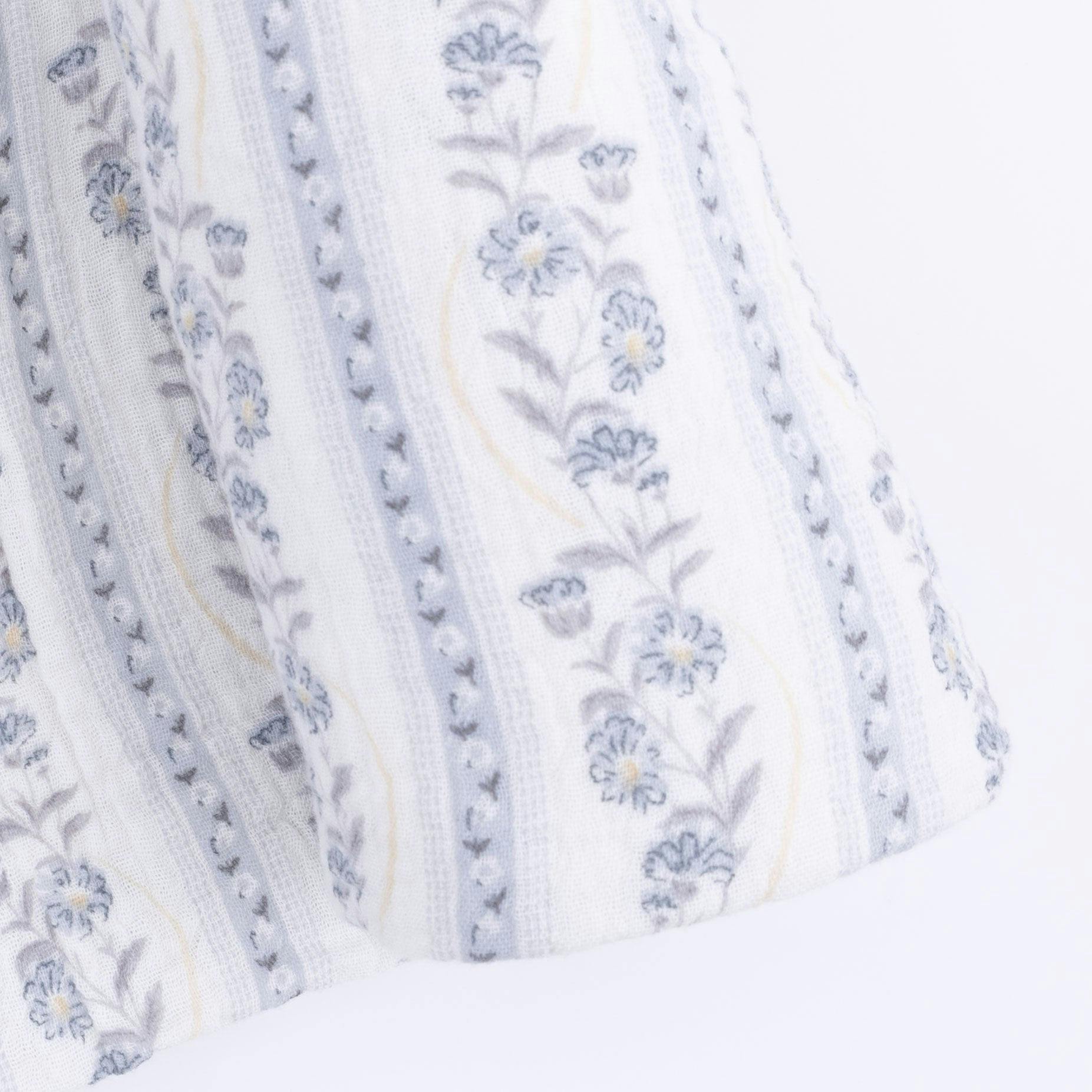 Kimberly Floral Stripe - Swaddle Blanket