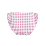 women's blush gingham mid rise bikini bottom