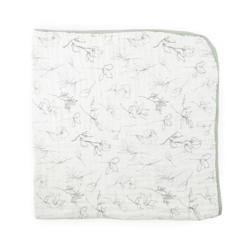 Original Organic Cotton Muslin Quilt - Pencil Floral