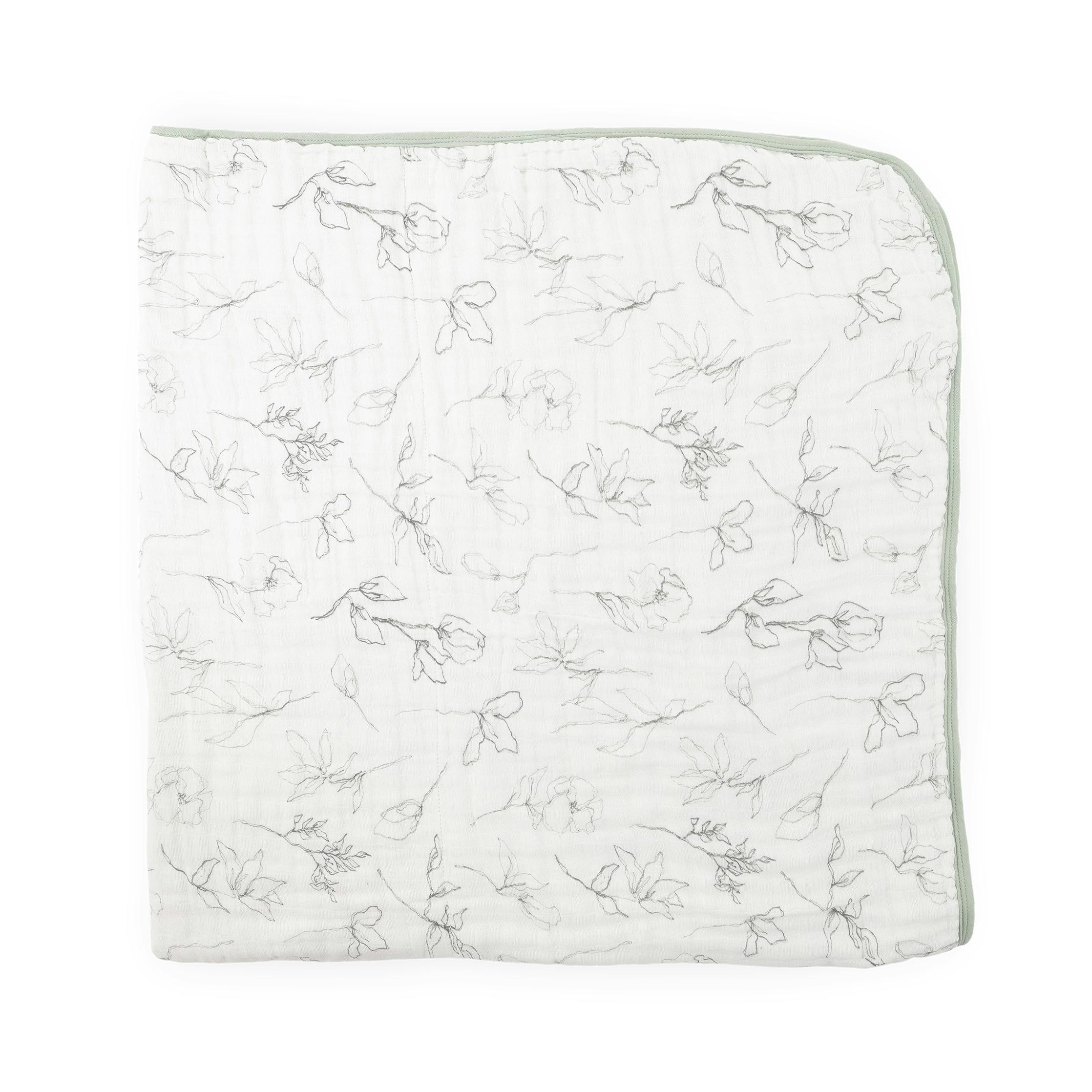 Original Organic Cotton Muslin Quilt - Pencil Floral