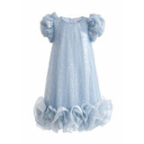 Light Blue Thalina Ruffle Dress