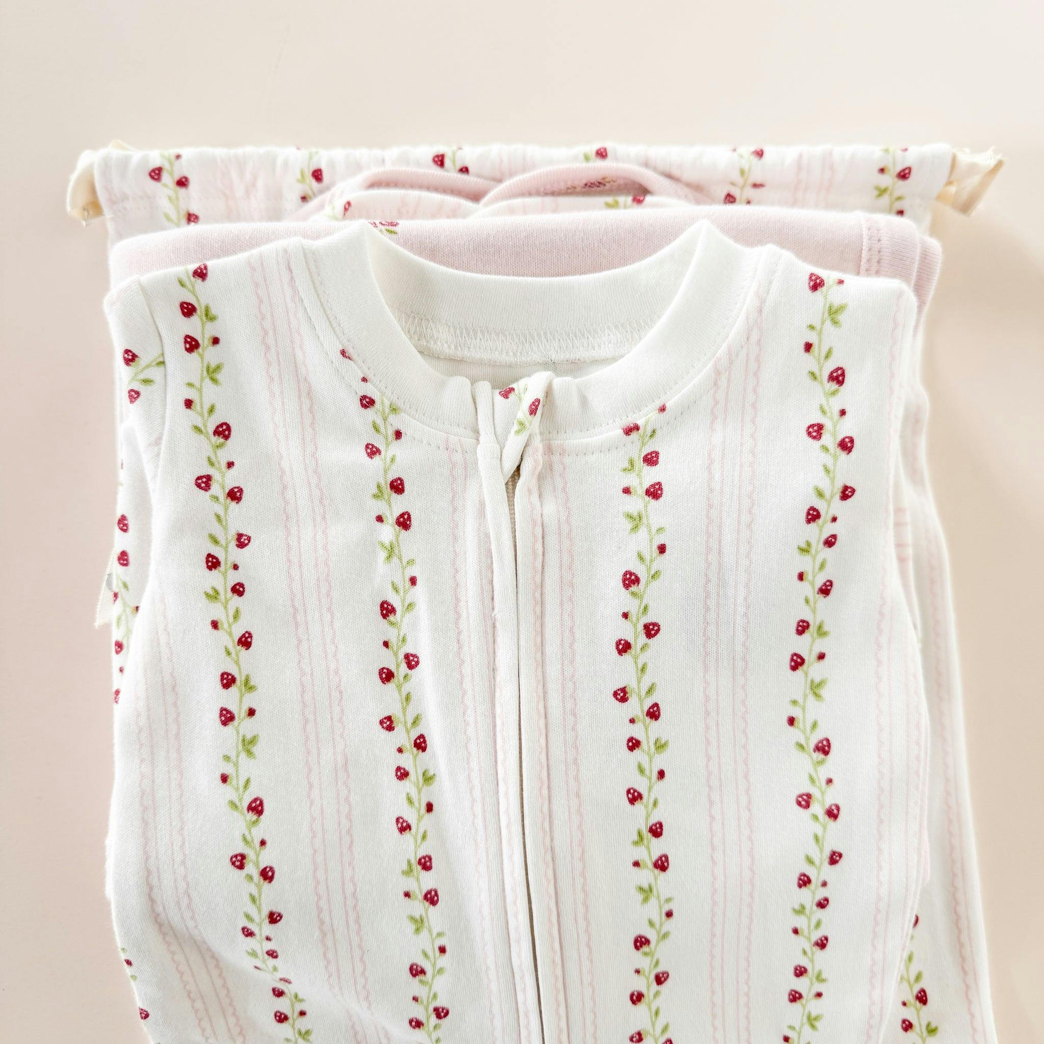 Layette Gift Set - Strawberry and Rose
