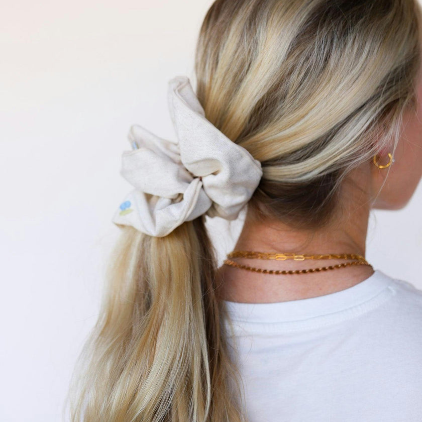 CREAM FARMERS MARKET CORSET SCRUNCHIE