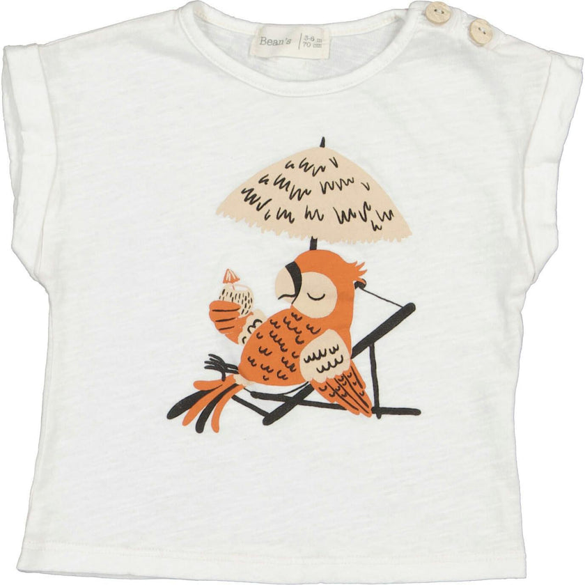 Lounging Print 2-Buttoned T-Shirt