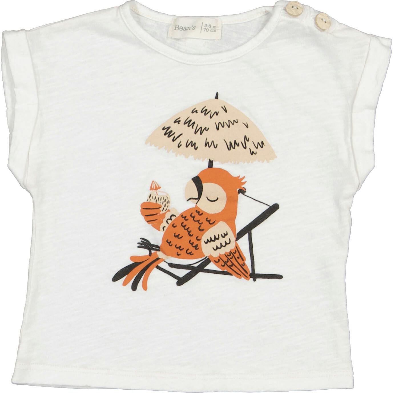 Lounging Print 2-Buttoned T-Shirt