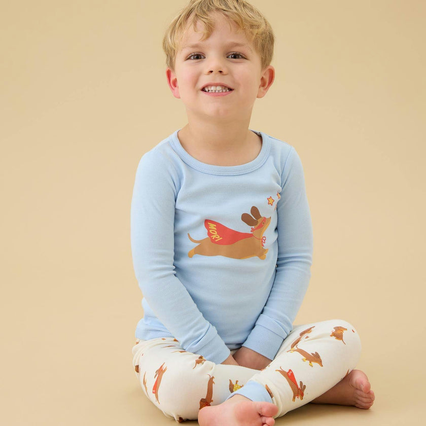 Superhero Sausage Dog Pajama Set