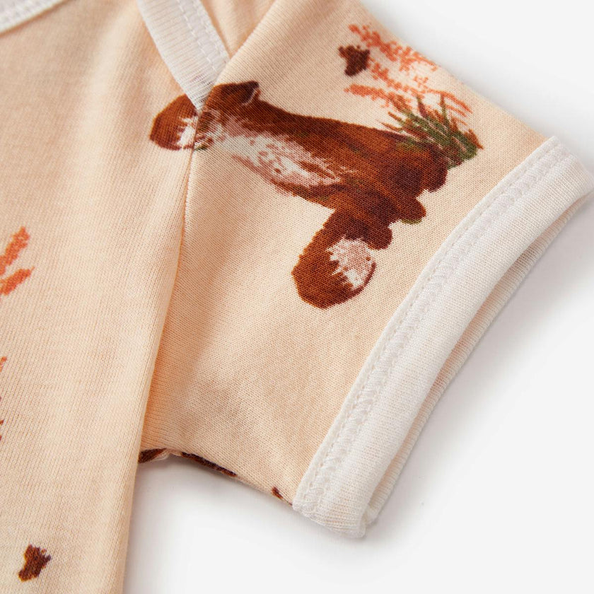 Floral Organic Cotton Short Sleeve One Piece