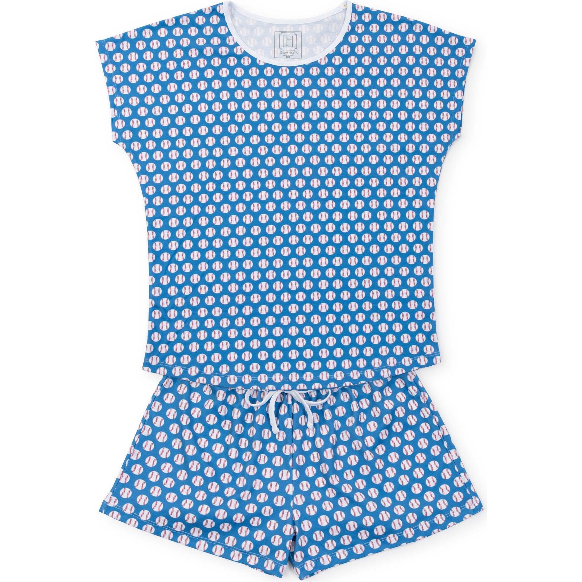 Riley Women'S Pajama Short Set, Baseball Grandslam